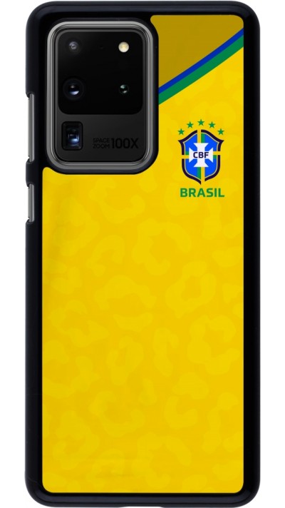 Coque Samsung Galaxy S20 Ultra - Maillot de football Brésil 2022 personnalisable