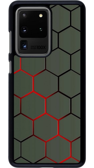 Coque Samsung Galaxy S20 Ultra - Geometric Line red