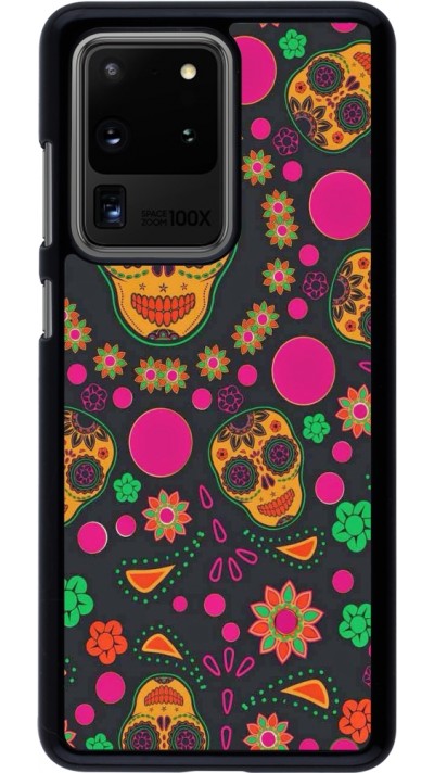 Samsung Galaxy S20 Ultra Case Hülle - Halloween 22 colorful mexican skulls