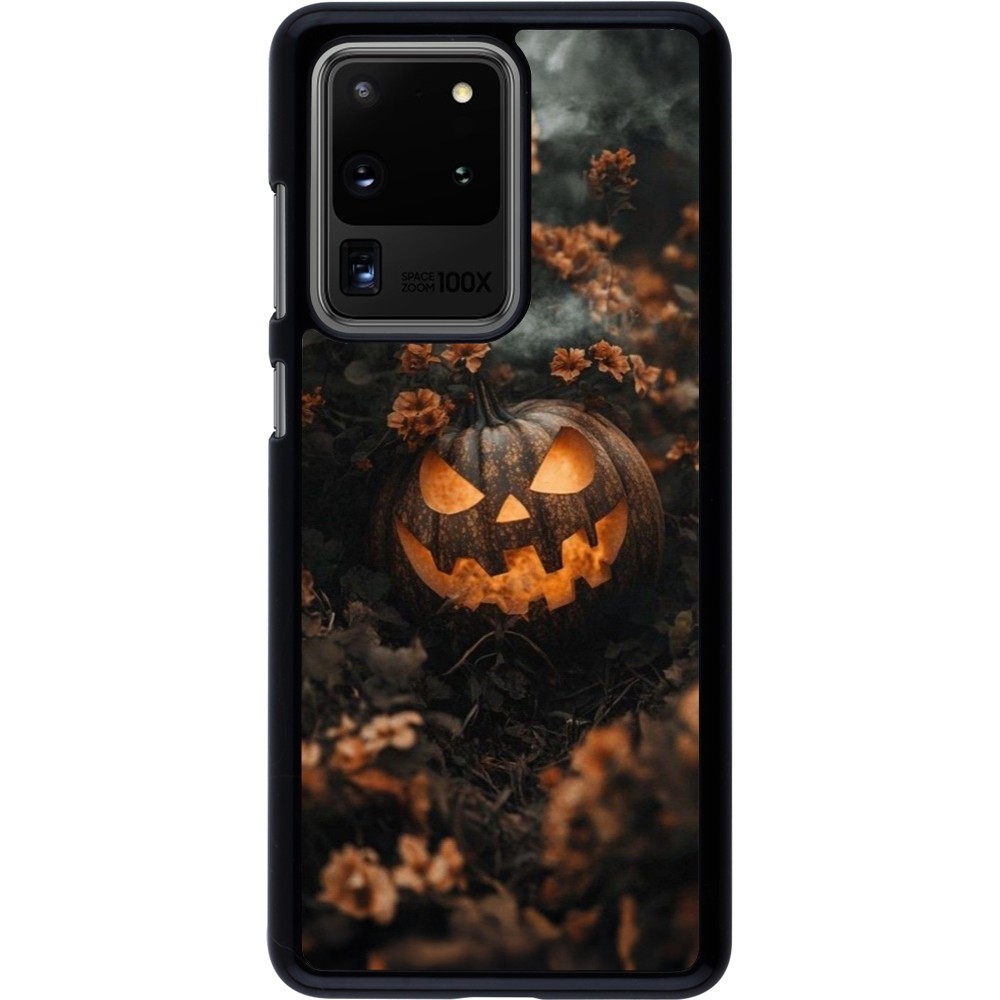 Samsung Galaxy S20 Ultra Case Hülle - Halloween 2025 Pumpkin with flowers