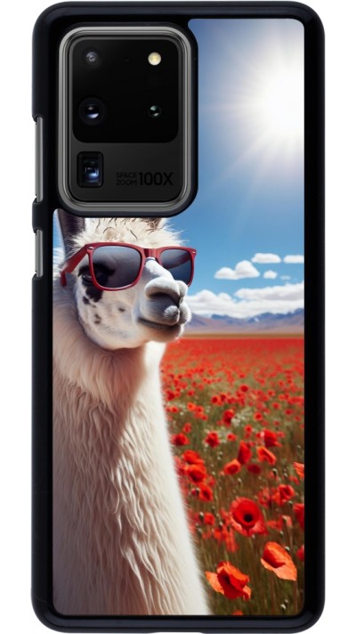 Coque Samsung Galaxy S20 Ultra - Lama Chic en Coquelicot