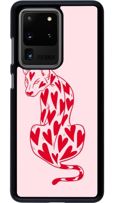 Coque Samsung Galaxy S20 Ultra - Leopard with hearts 2026