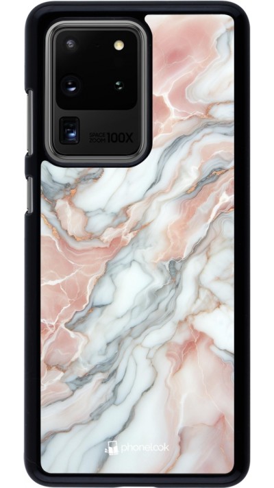Samsung Galaxy S20 Ultra Case Hülle - Rosa Leuchtender Marmor