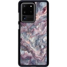 Samsung Galaxy S20 Ultra Case Hülle - Violetter silberner Marmor