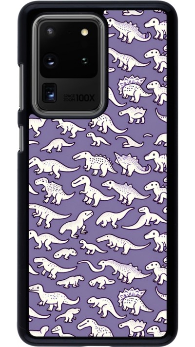 Samsung Galaxy S20 Ultra Case Hülle - Mini-Dino-Muster violett
