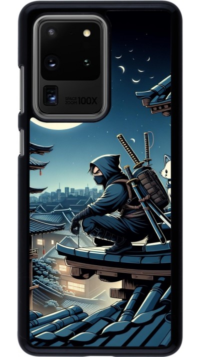 Samsung Galaxy S20 Ultra Case Hülle - Ninja unter dem Mond