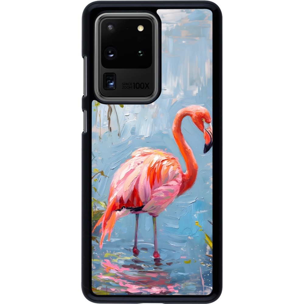 Samsung Galaxy S20 Ultra Case Hülle - Paint Flamingo
