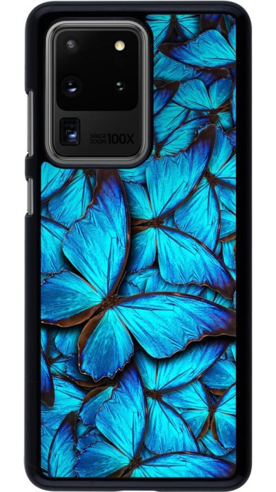 Coque Samsung Galaxy S20 Ultra - Papillon - Bleu