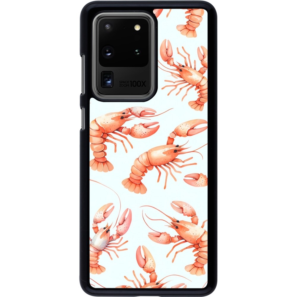 Samsung Galaxy S20 Ultra Case Hülle - Muster von pastellfarbenen Hummern