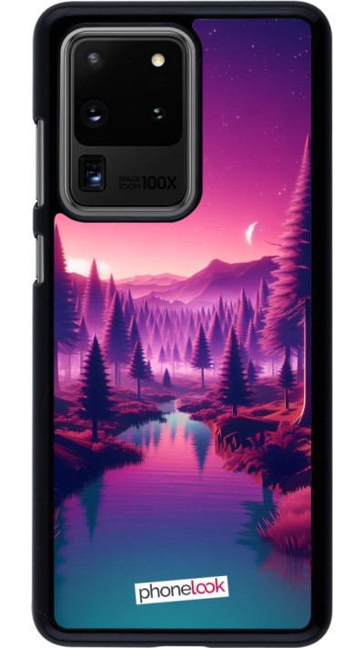 Coque Samsung Galaxy S20 Ultra - Paysage Violet-Rose