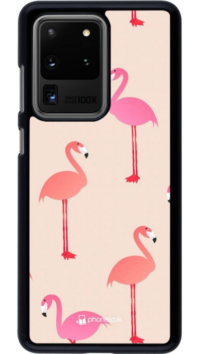 Hülle Samsung Galaxy S20 Ultra - Pink Flamingos Pattern