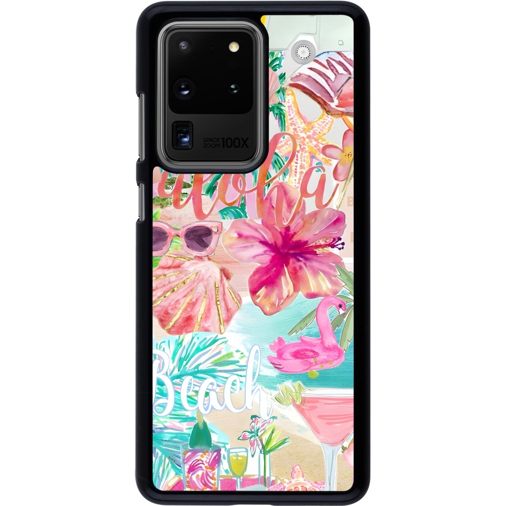 Samsung Galaxy S20 Ultra Case Hülle - Preppy Collage Aloha