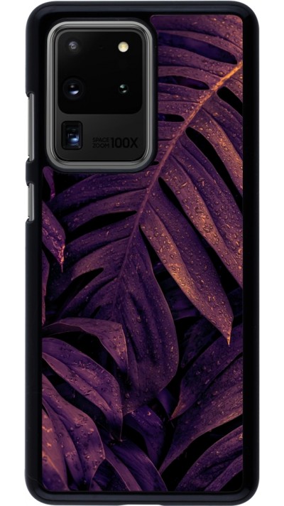 Samsung Galaxy S20 Ultra Case Hülle - Purple Light Leaves