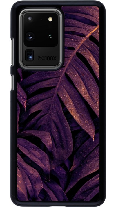 Samsung Galaxy S20 Ultra Case Hülle - Purple Light Leaves