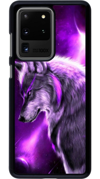 Hülle Samsung Galaxy S20 Ultra - Purple Sky Wolf