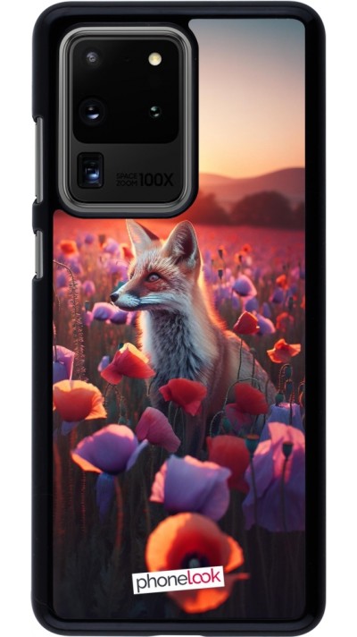 Samsung Galaxy S20 Ultra Case Hülle - Purpurroter Fuchs bei Dammerung