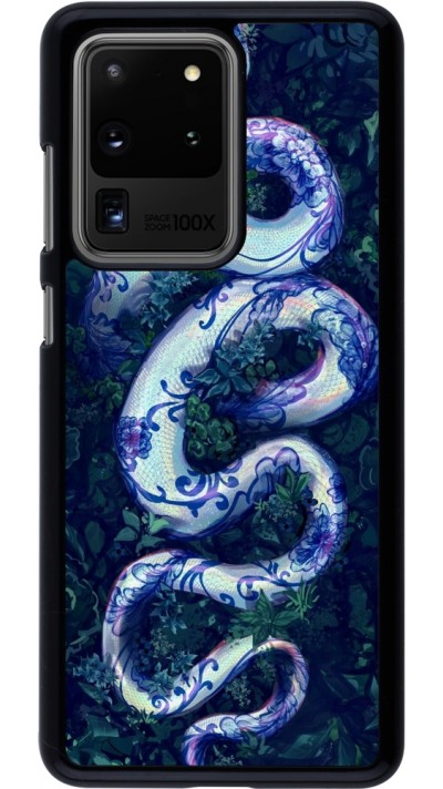 Samsung Galaxy S20 Ultra Case Hülle - Snake Blue Anaconda