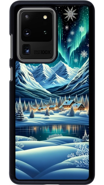 Coque Samsung Galaxy S20 Ultra - Snowy Mountain Village Lake night