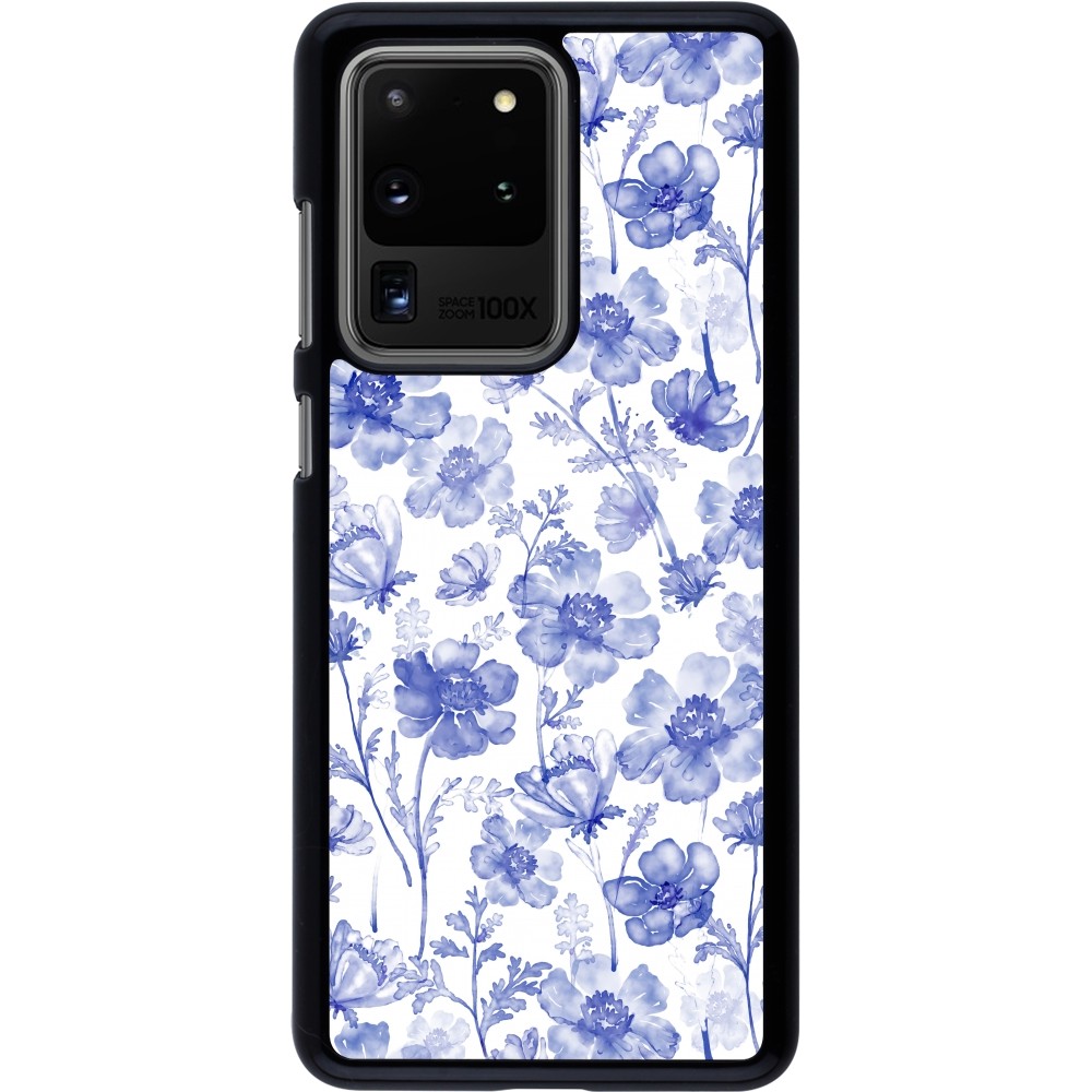 Samsung Galaxy S20 Ultra Case Hülle - Spring 23 watercolor blue flowers