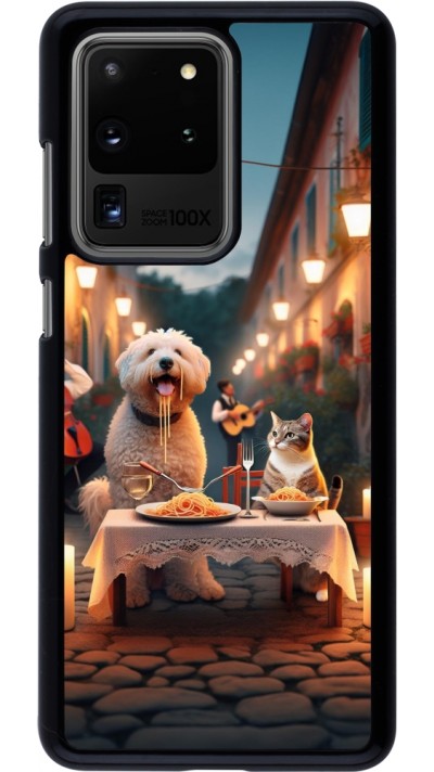 Coque Samsung Galaxy S20 Ultra - Valentine 2024 Dog & Cat Candlelight