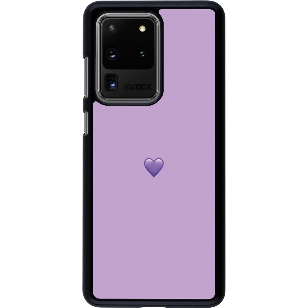 Samsung Galaxy S20 Ultra Case Hülle - Valentine 2023 purpule single heart
