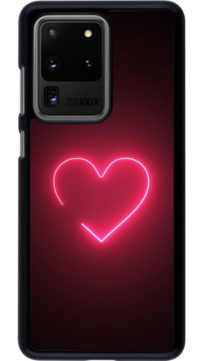 Coque Samsung Galaxy S20 Ultra - Valentine 2023 single neon heart