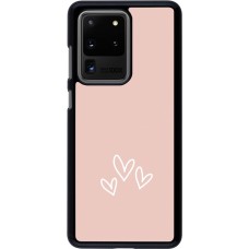 Samsung Galaxy S20 Ultra Case Hülle - Valentine 2023 three minimalist hearts