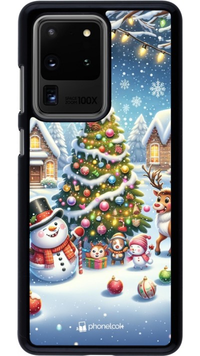 Coque Samsung Galaxy S20 Ultra - Noël 2023 bonhomme de neige et sapin