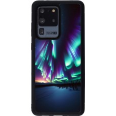 Samsung Galaxy S20 Ultra Case Hülle - Silikon schwarz Funkelndes Nordlicht