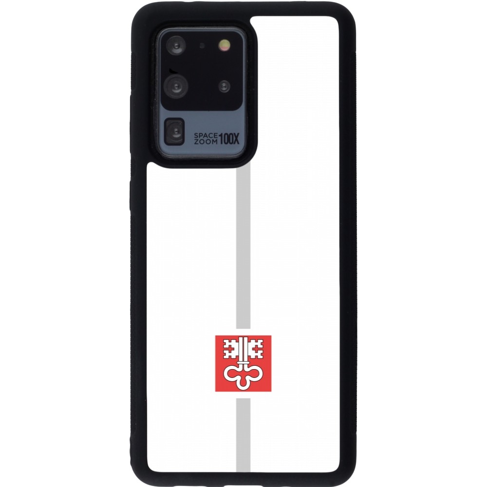 Samsung Galaxy S20 Ultra Case Hülle - Silikon schwarz Kanton NW weiss