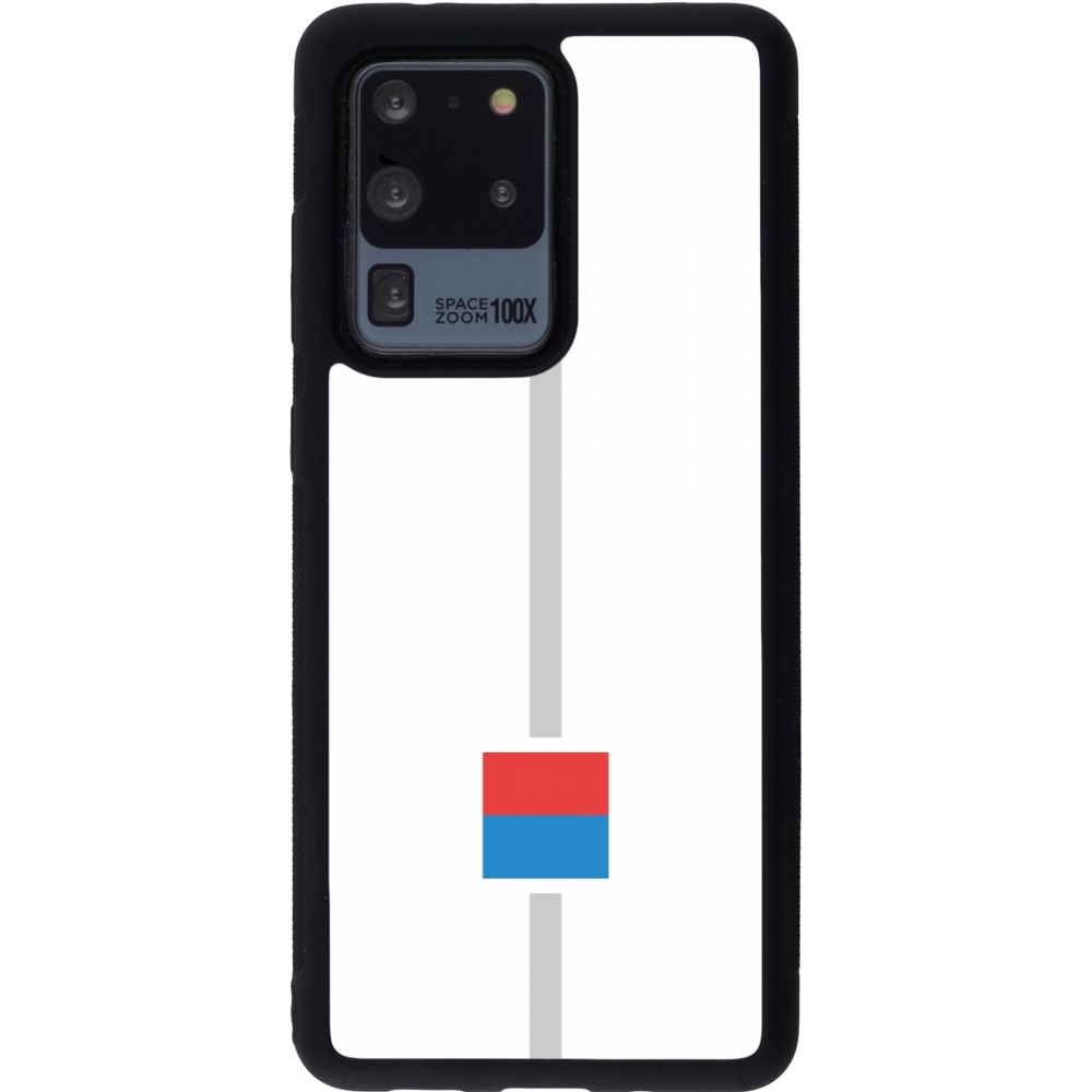 Samsung Galaxy S20 Ultra Case Hülle - Silikon schwarz Kanton TI weiss