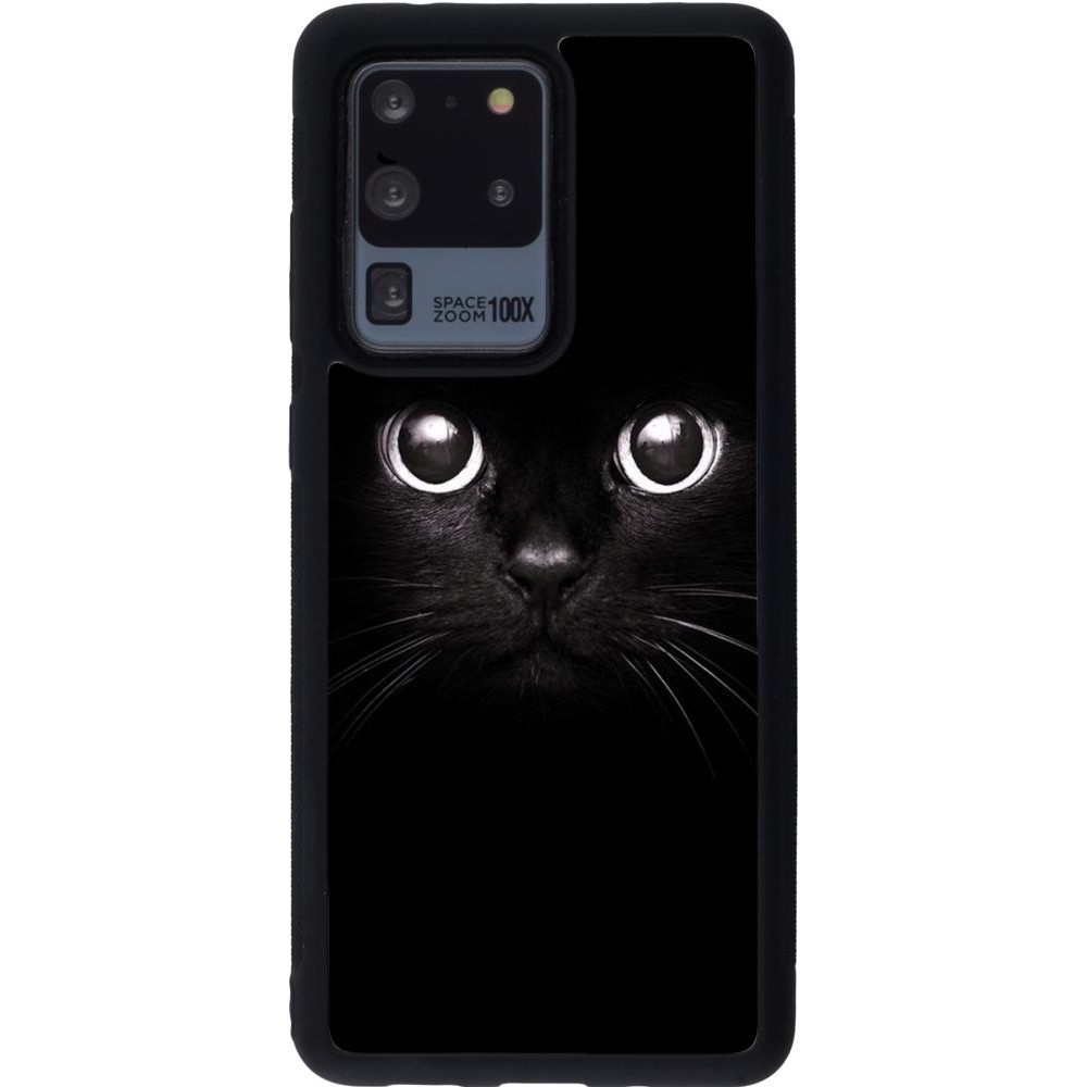 Coque Samsung Galaxy S20 Ultra - Silicone rigide noir Cat eyes
