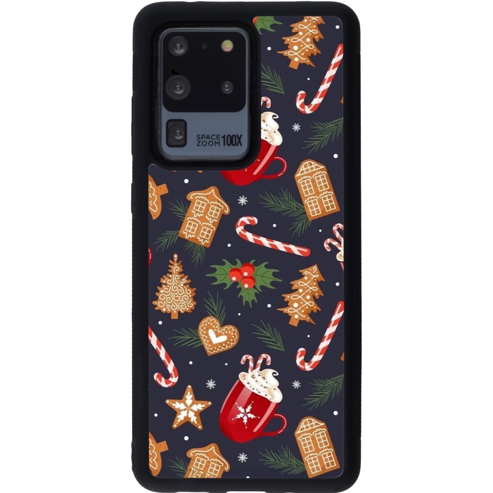 Coque Samsung Galaxy S20 Ultra - Silicone rigide noir Christmas 25 Pattern Gingerbread House