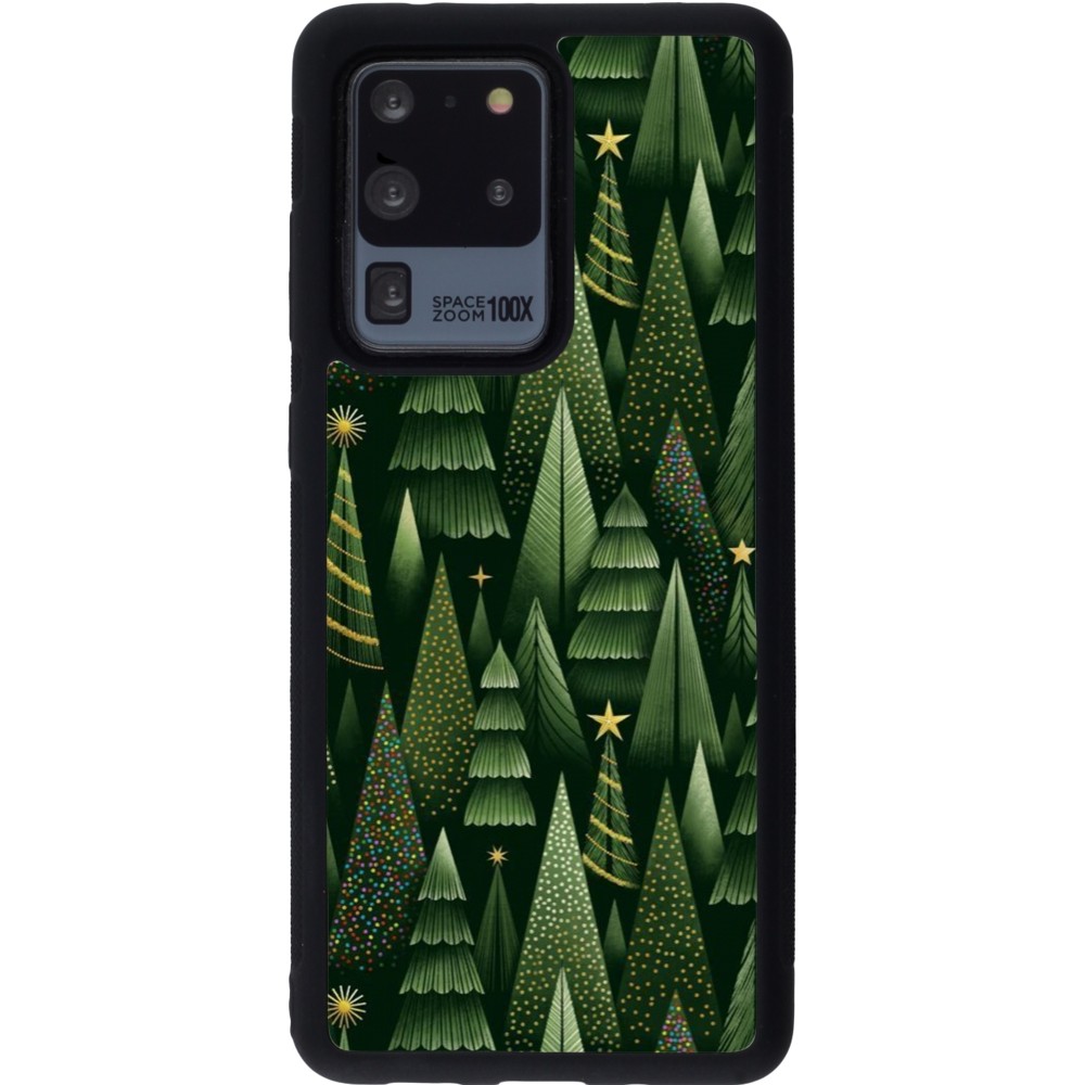 Coque Samsung Galaxy S20 Ultra - Silicone rigide noir Christmas 25 Pattern Xmas Tree