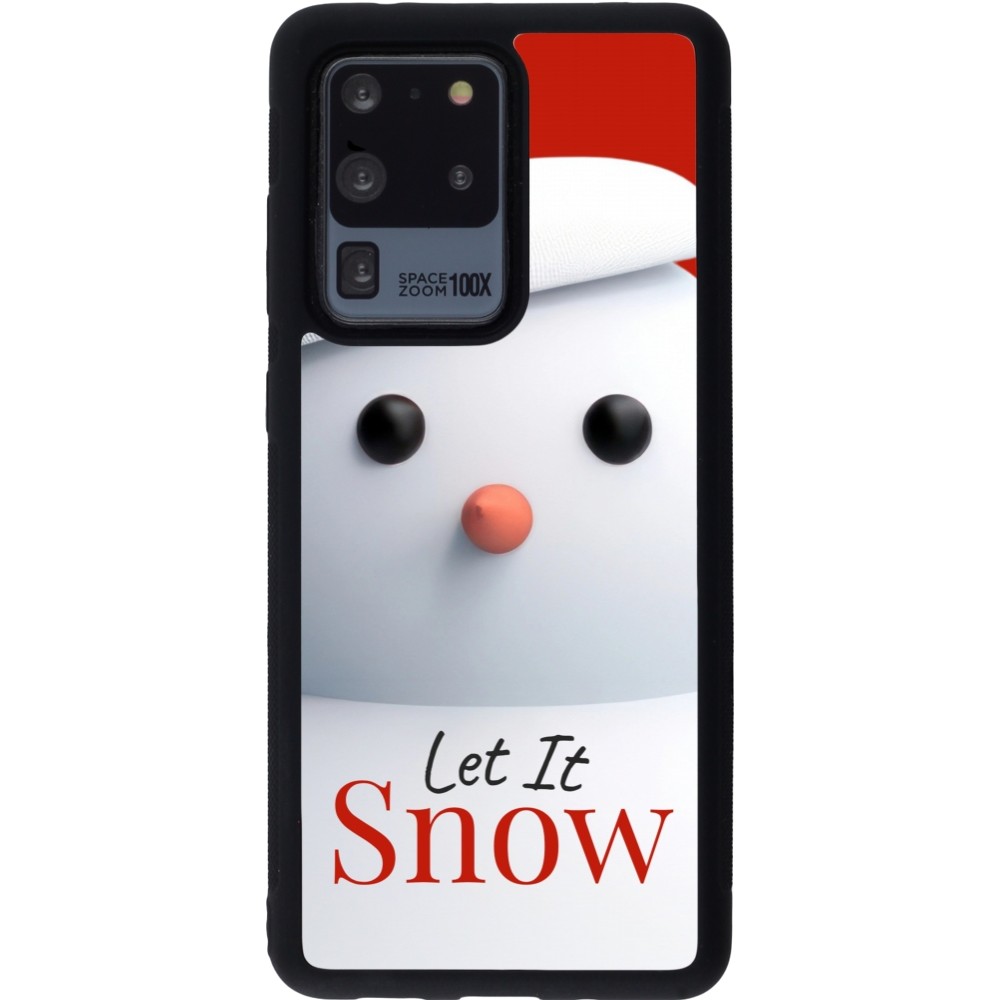 Coque Samsung Galaxy S20 Ultra - Silicone rigide noir Christmas 25 Xmas Snowman
