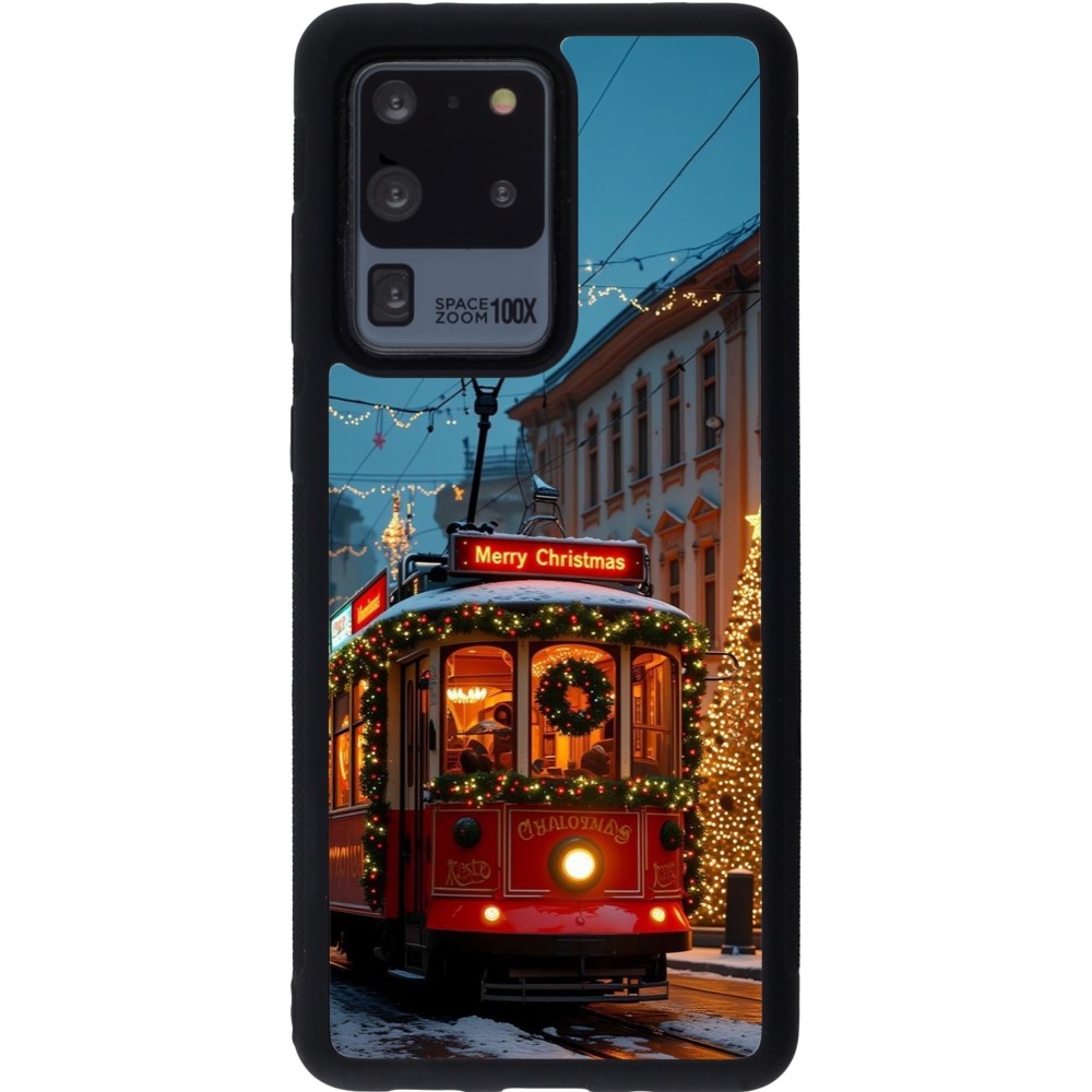 Coque Samsung Galaxy S20 Ultra - Silicone rigide noir Christmas 25 Xmas Train