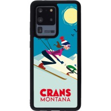 Samsung Galaxy S20 Ultra Case Hülle - Silikon schwarz Crans-Montana Ski Downhill