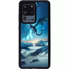 Samsung Galaxy S20 Ultra Case Hülle - Silikon schwarz Drache nächtliche Berg