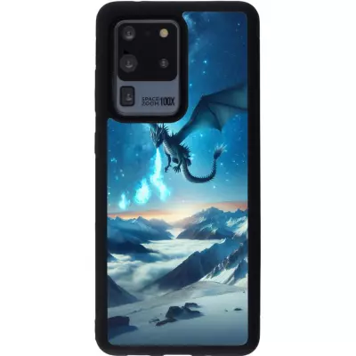 Samsung Galaxy S20 Ultra Case Hülle - Silikon schwarz Drache nächtliche Berg