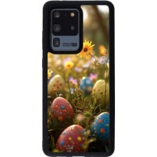 Coque Samsung Galaxy S20 Ultra - Silicone rigide noir Easter 2026 Decorated eggs