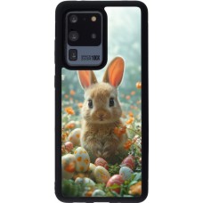 Coque Samsung Galaxy S20 Ultra - Silicone rigide noir Easter 2026 Rabbit in the garden