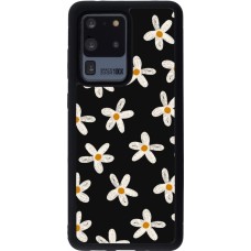 Samsung Galaxy S20 Ultra Case Hülle - Silikon schwarz Easter 2024 white on black flower