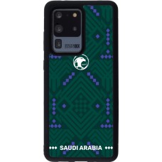 Coque Samsung Galaxy S20 Ultra - Silicone rigide noir Maillot de football Arabie saoudite 2026 personnalisable