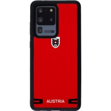Coque Samsung Galaxy S20 Ultra - Silicone rigide noir Maillot de football Autriche 2026 personnalisable