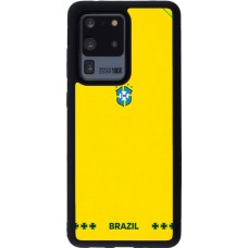 Coque Samsung Galaxy S20 Ultra - Silicone rigide noir Maillot de football Bresil 2026 personnalisable