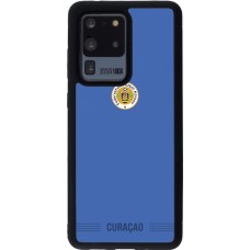Coque Samsung Galaxy S20 Ultra - Silicone rigide noir Maillot de football Curaçao 2026 personnalisable