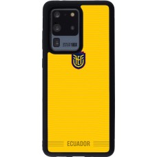 Coque Samsung Galaxy S20 Ultra - Silicone rigide noir Maillot de football Équateur 2026 personnalisable