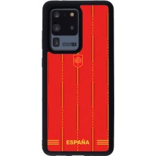 Coque Samsung Galaxy S20 Ultra - Silicone rigide noir Maillot de football Espagne 2026 personnalisable