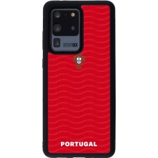 Coque Samsung Galaxy S20 Ultra - Silicone rigide noir Maillot de football Portugal 2026 personnalisable