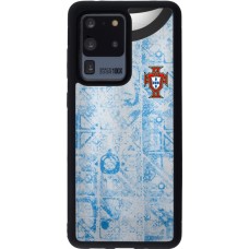 Samsung Galaxy S20 Ultra Case Hülle - Silikon schwarz Portugal Away personalisierbares Fussballtrikot